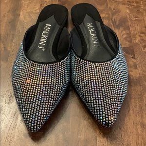 NWOT Rhinestone Mules! Size 11